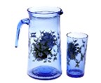 Blue-glassware